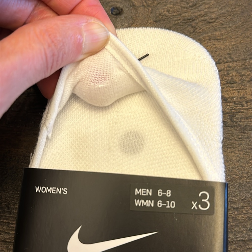 NWT Nike 3-Pack Everyday Lightweight Footie, Women's 6-10, White - Picture 5 of 6